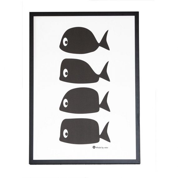 Poster Whale Multi – 30×40 cm
