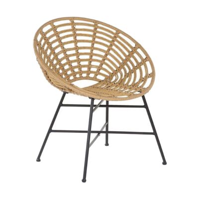 Rottingstol 2 st ljusbrun ACERRA - Trä/natur