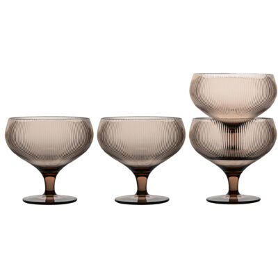 Sagaform Billi champagneglas 4-pack, brun