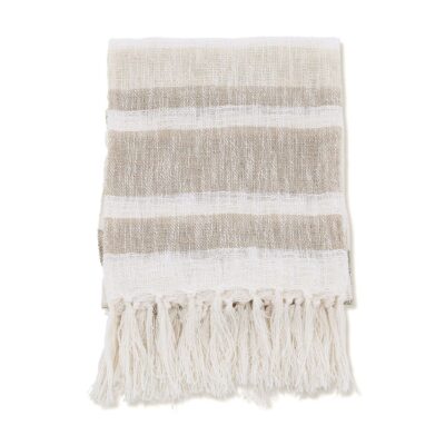 Sandy Pläd 130x170 cm - Offwhite/Beige/Brun