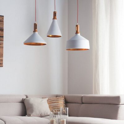 Sepik Taklampa 34 cm - Vit