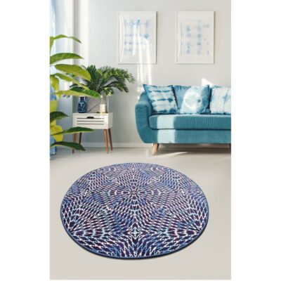 Sinope Matta Rund 100 cm - Flerfärgad/Sammet