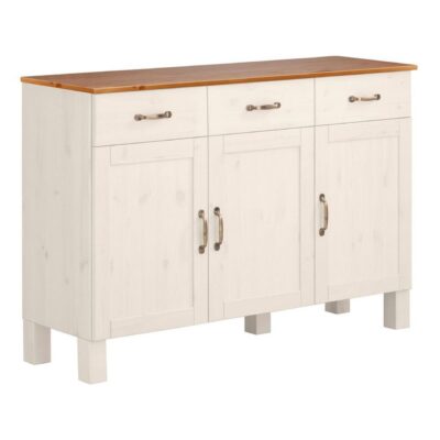 Skänk Alby 125x38x85 cm, Vit/Honung - 125x38x85 cm, Vit/Honung
