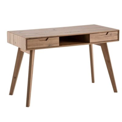 Skrivbord Wohnling Ek i trästil 120 cm med 2 lådor Förvaringsutrymme Modern -