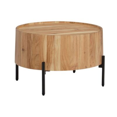 Soffbord Wohnling Rund 60 cm Massivt trä Skandinavisk stil -