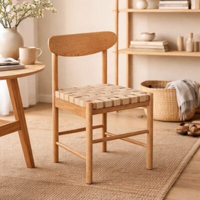 Stol Alma m sadelgjord 47x76 cm Ek