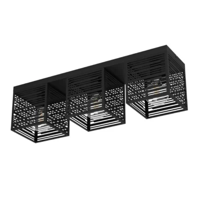 Taklampa Eglo Piedritas med 3 Lampor - Svart