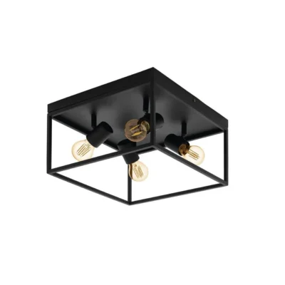 Taklampa Eglo Silentina med 4 Lampor - Svart