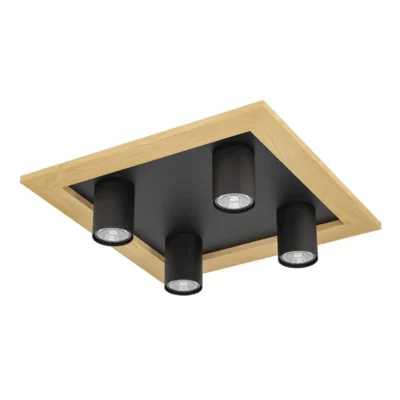 Taklampa Eglo Valcasotto 1 - Svart/Brun