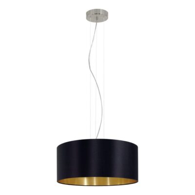 Taklampa Maserlo med 3 lampor - Matt nickel/svart