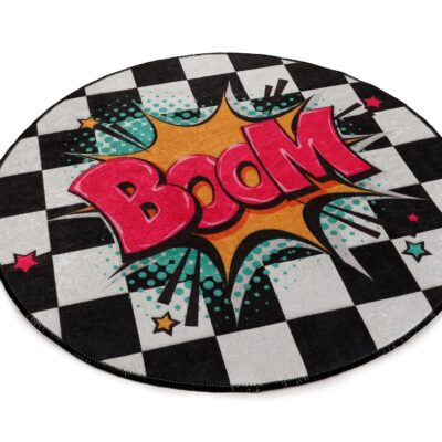 Tarhe Matta Rund 100 cm - Flerfärgad/Sammet