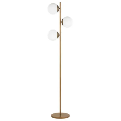 Thaslo Golvlampa 153 cm - Guld/Vit
