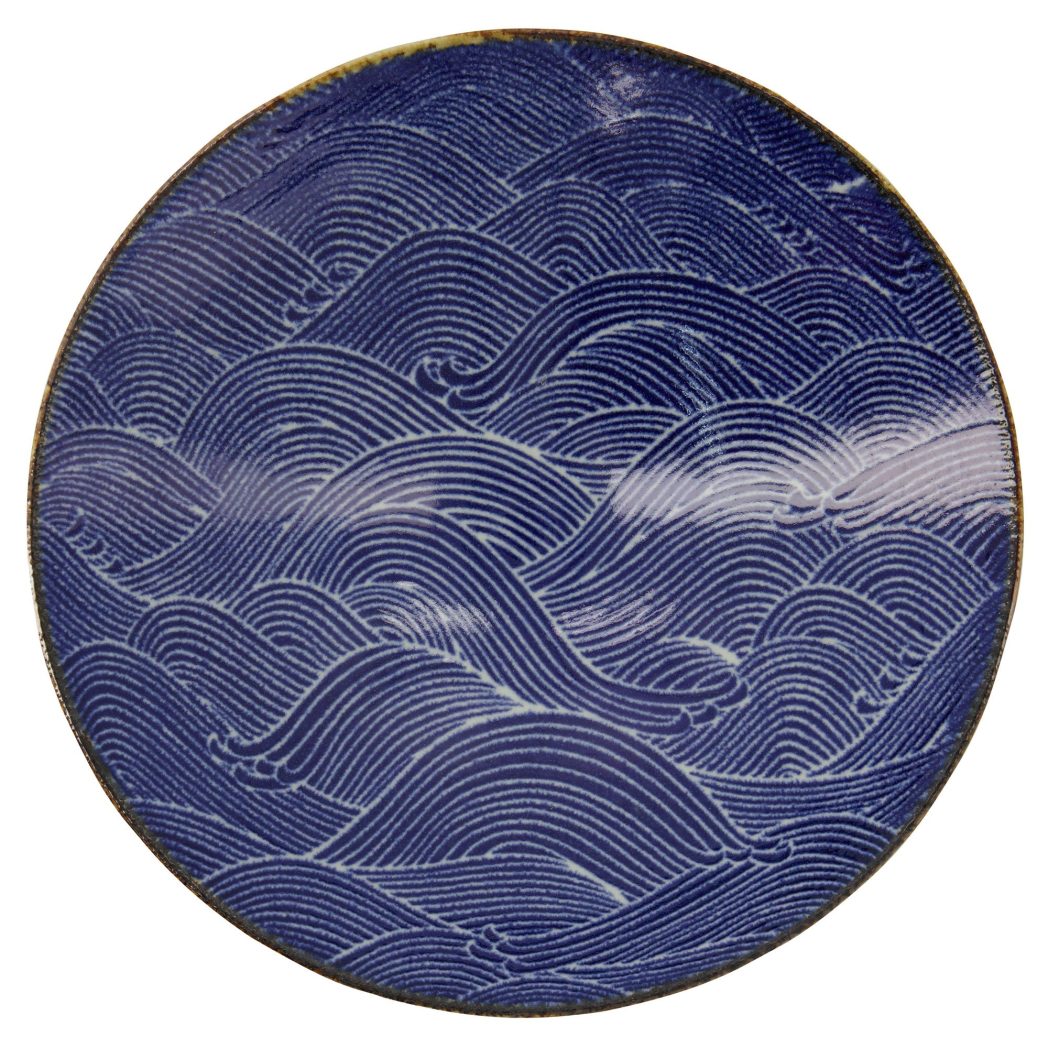 Tokyo Design Studio Seigaiha Blue skål 24,5 cm