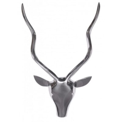 Väggdekoration Wohnling Antelope Handpolerad Aluminiumgjuten Väggmonterad Industriell Loft -