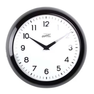 Väggklocka Urfabriken Ø 24 cm Svart