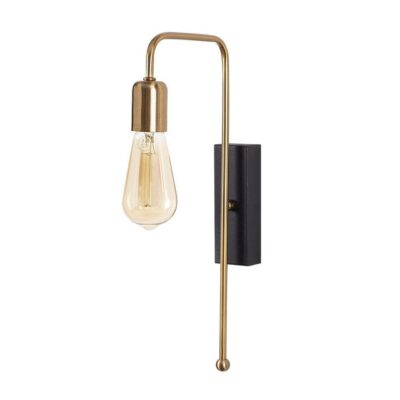 Vägglampa Mo Rany / Svart - Guld/Svart