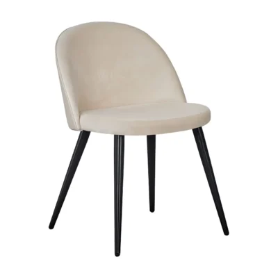 Velvet Matstol Sammet - Beige