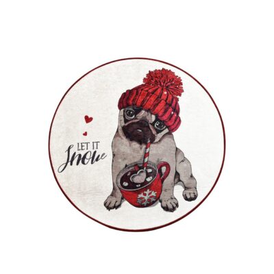 Zapada Matta Rund 100 cm - Flerfärgad/Sammet